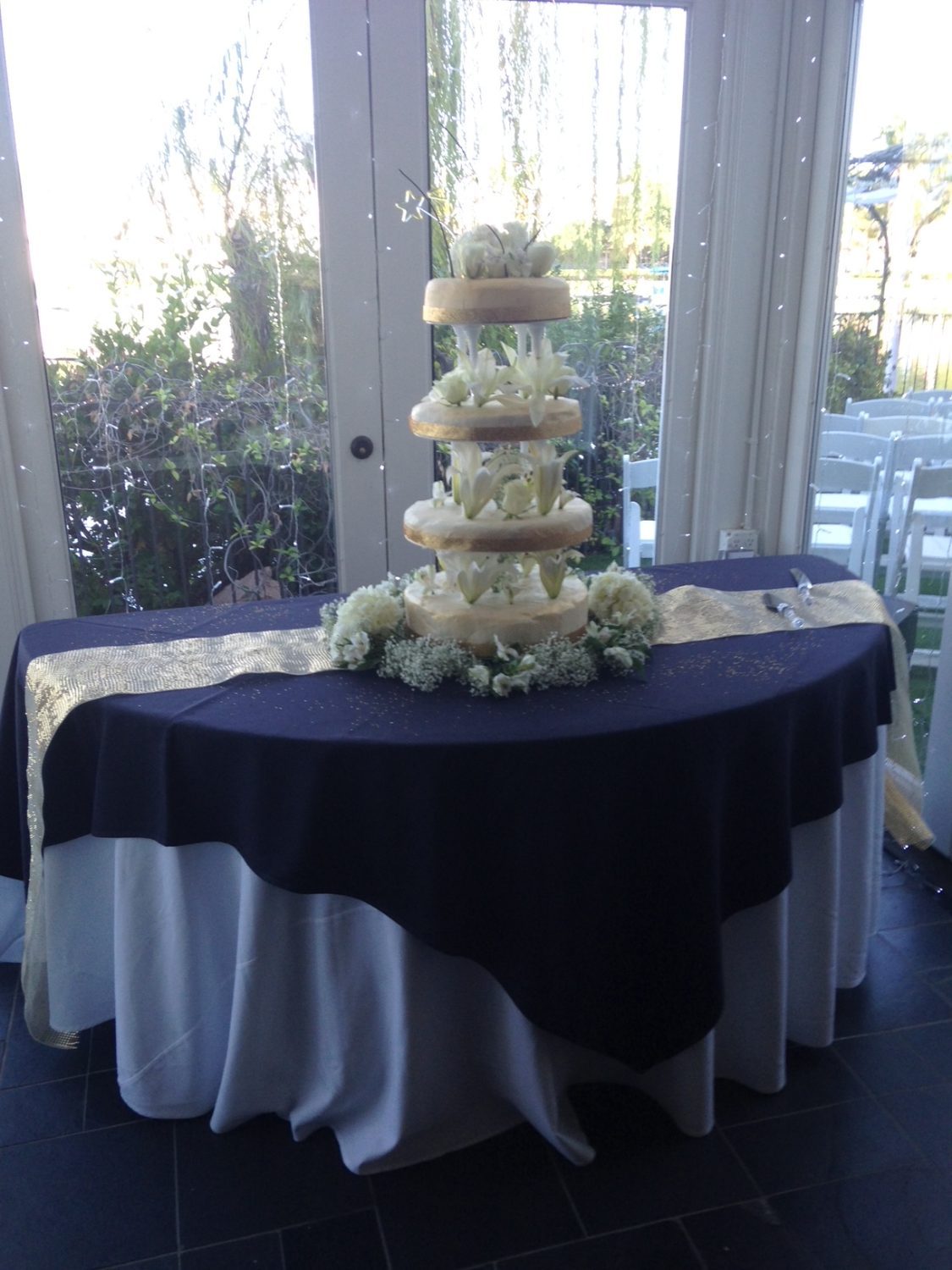 beautiful wedding cake designed by chef wally